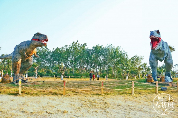 嚇尿！園博苑驚現“侏羅紀公園”，恐龍復活了？！