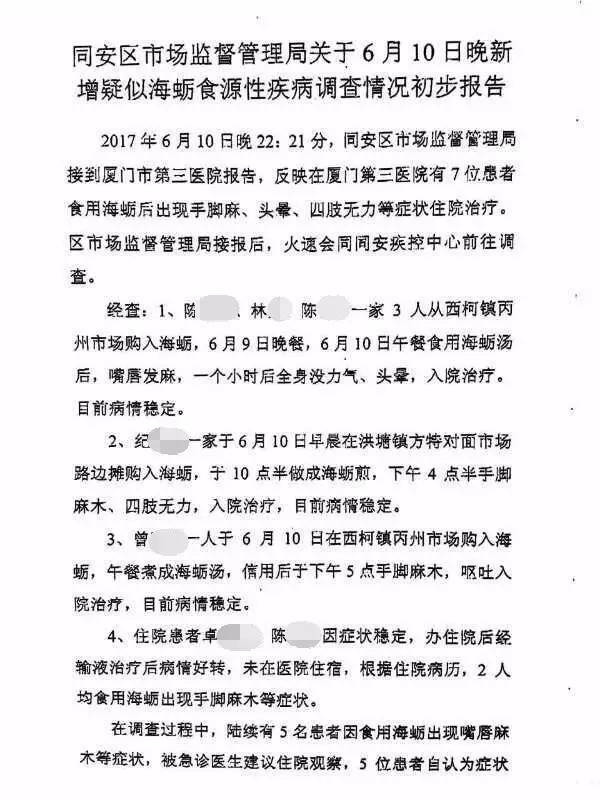 緊急提醒！同安西柯、丙洲已有多人吃海蠣中毒！受赤潮影響，這些水產品禁止入廈交易！