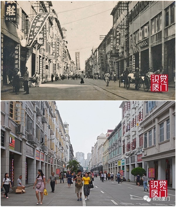 55組廈門中山路今昔對比，驚艷了整整80年，越看越感動